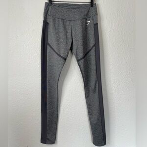 GYMSHARK Simply Mesh Heathered Black Leggings